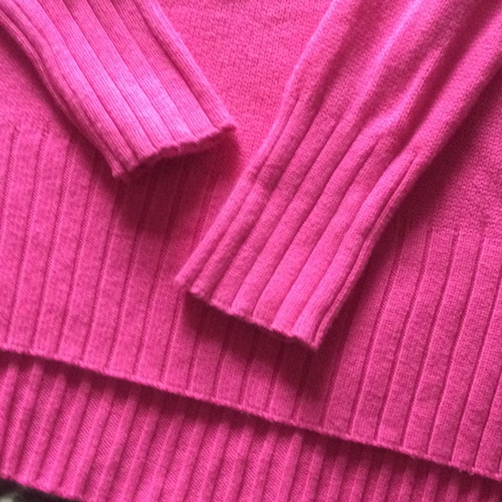 Hot pink Tunic length cotton sweater - Picture 3 of 7